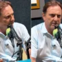 Acir defende asfalto na BR-080 para escoamento pelo Pacífico O candidato Acir Gurgacz, vestindo uma camisa social clara, fala ao microfone durante uma entrevista em um estúdio de rádio ou podcast.