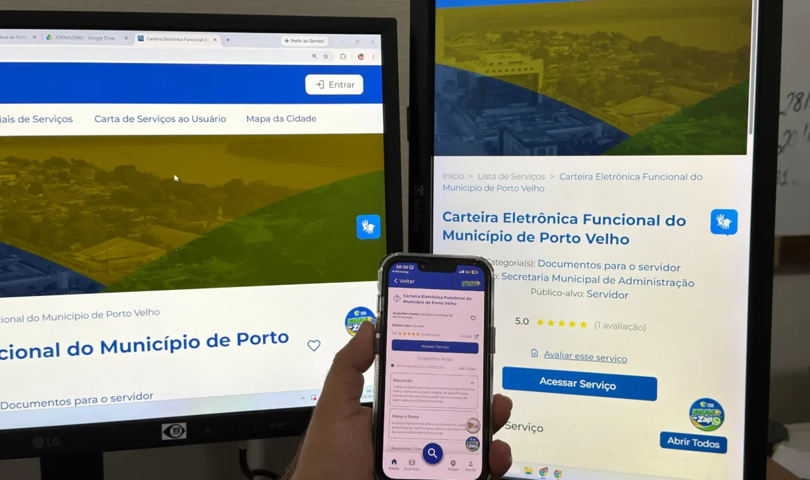 Prefeitura de Porto Velho disponibiliza carteira digital para identificação dos servidores mu