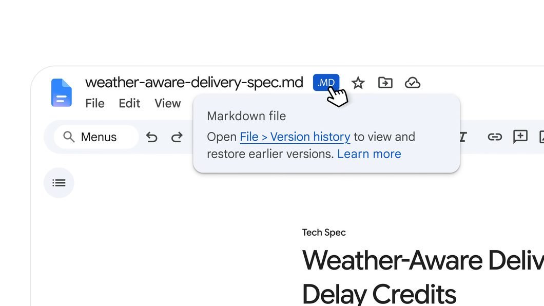 captura de tela de vídeo sobre markdown no google docs