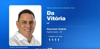 Da Vitória é eleito deputado federal no ES com mais de 107 mil votos em 2026 Da Vitória é eleito deputado federal no ES com mais de 107 mil votos em 2026