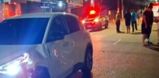 Colisão entre moto e carro deixa três pessoas gravemente feridas em Porto Velho